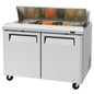 Turbo Air MST-48-N 48 1/4" 2 Doors 12 Pan Sandwich / Salad Prep Table
