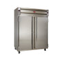 Utility Refrigerator PTRF-50-SS-4G-4G-N 50" Solid Door Reach-In Refrigerator Freezer