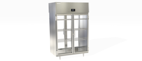 Delfield DSLRPT2-G 51 7/8" Solid & Glass Door Pass-Thru Refrigerator