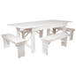 Flash Furniture XA-FARM-1-WH-GG 40 1/4" Dining Table