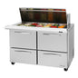 Turbo Air PST-48-18-D4-N 48 1/4" 4 Drawer 18 Pan Mega Top Sandwich / Salad Prep Table