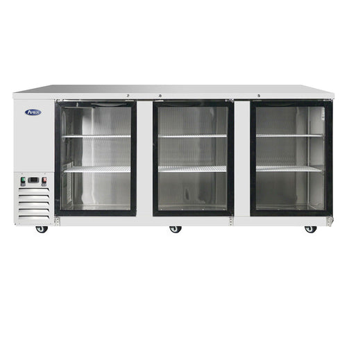 Atosa MBB90GGR 89 1/4" Glass Door Back Bar Cooler