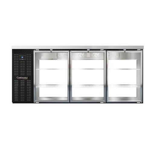 Continental Refrigerator BB79SNGDPT 79" Solid Door Back Bar Cooler