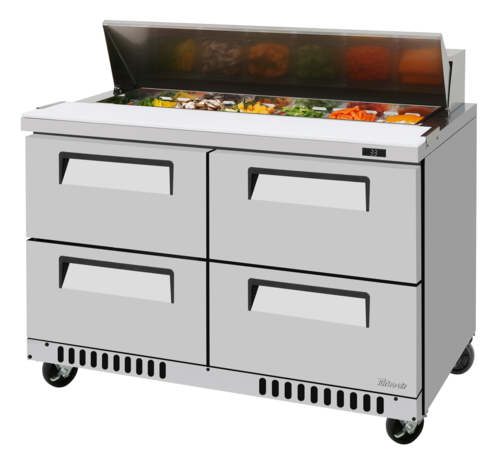 Turbo Air TST-48SD-D4-FB-N 48 1/4" 4 Drawer 12 Pan Sandwich / Salad Prep Table