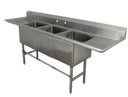 Advance Tabco FC3M-2028-24RLX 108" Compartment Sink