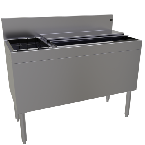 Glastender CBA-42L-CP10-ED 42" Underbar Ice Bin / Cocktail Station