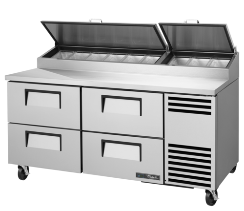 True TPP-AT-67D-4-HC~HGTP 67 3/8" 4 Drawer Pizza Prep Table