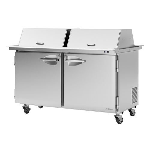 Turbo Air PST-60-24-N-DS 60 1/4" 2 Doors 24 Pan Mega Top Sandwich / Salad Prep Table