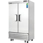 Everest EBNF2 39 3/8" 2 Section Solid Door Reach-In Freezer