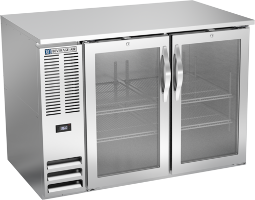 Beverage-Air BB48HC-FG-S 48" Glass Door Back Bar Cooler