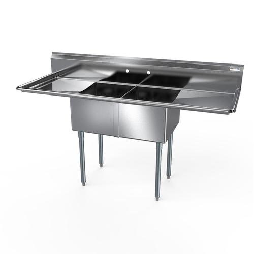 NBR 2SG-162012LR18 68" Compartment Sink