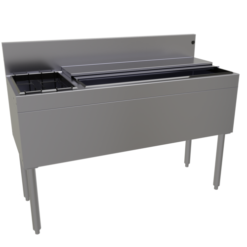 Glastender CBA-48L-CP10 48" Underbar Ice Bin / Cocktail Station