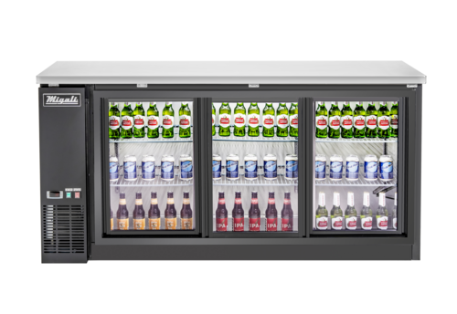 Migali C-BB72SG-HC 72 3/4" Solid Door Back Bar Cooler