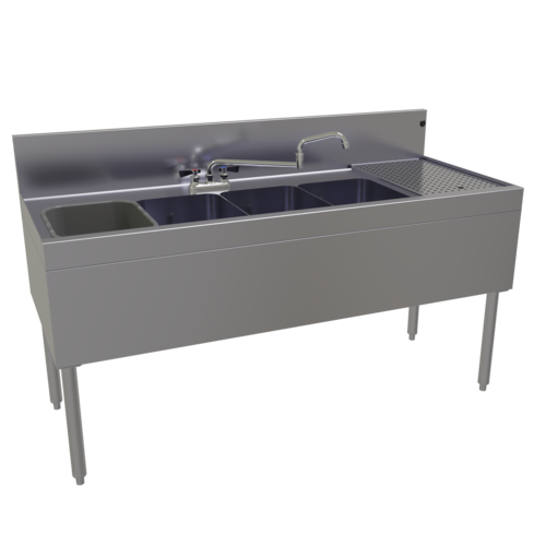 Glastender FSB-60L-S 60" Underbar Sink