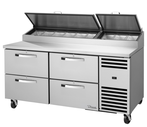 True TPP-AT-67D-4-HC~SPEC3~HGTP 67 3/8" 4 Drawer Pizza Prep Table