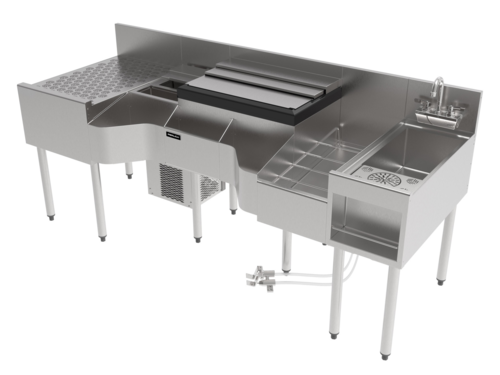 Perlick PCE78-C-4 78" Underbar Ice Bin / Cocktail Station