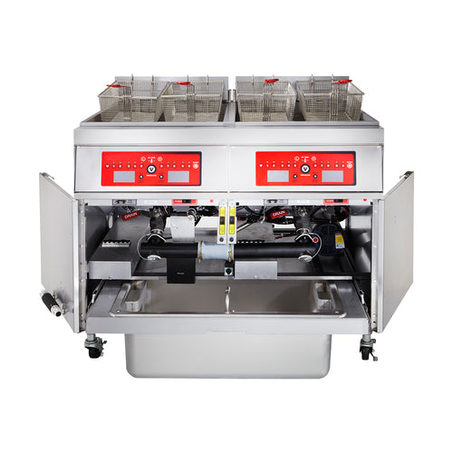 Vulcan 3ER50AF 46 1/2" (3) 50 lb Electric Fryer Battery