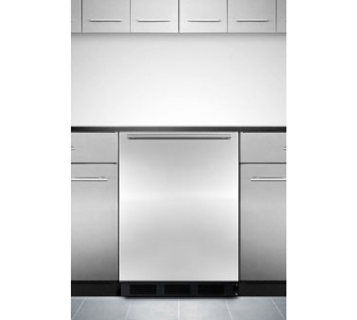 Summit FF7BKBISSHHADA 23 5/8" Solid Door Undercounter Refrigerator
