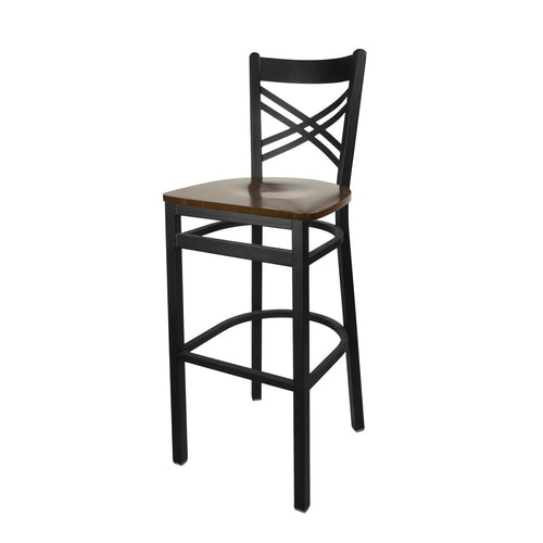 BFM Seating 2130B-SB ASH 17 1/2" Barstool