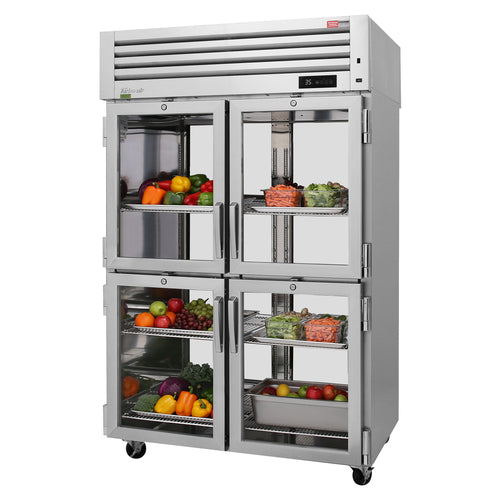 Turbo Air PRO-50-4R-GS-PT-N 51 3/4" 2 Section Solid & Glass Door Pass-Thru Refrigerator