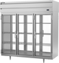 Beverage-Air PRD3HC-1BG 77 3/4" 3 Section Glass Door Pass-Thru Refrigerator