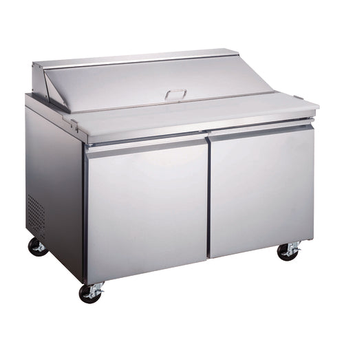 Omcan 50047 60" 2 Doors 16 Pan Sandwich / Salad Prep Table
