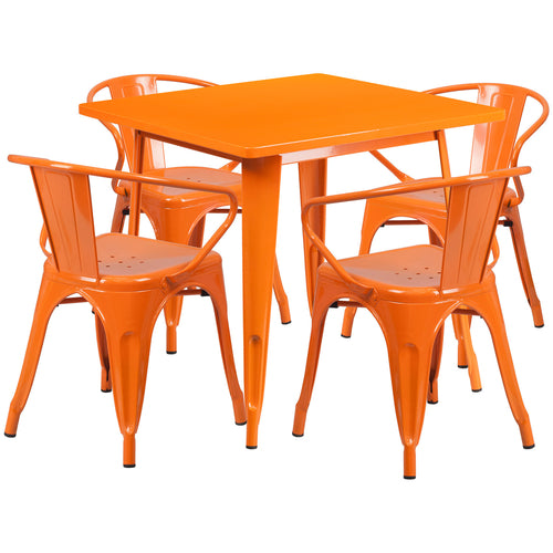 Flash Furniture ET-CT002-4-70-OR-GG Patio Dining Set