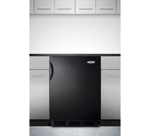 Summit FF7BKBIADA 23 5/8" Solid Door Undercounter Refrigerator