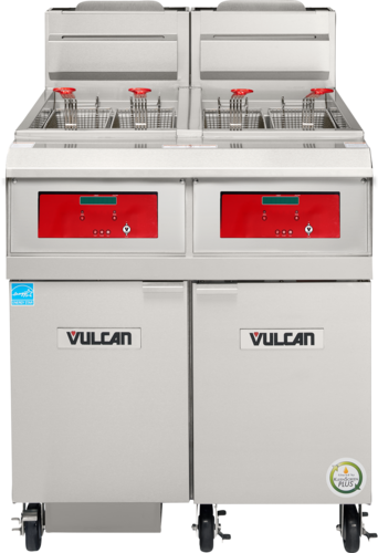 Vulcan 2VHG50DF 31 1/4" (2) 50 lb Gas Fryer Battery