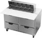 Beverage-Air SPED48HC-10C-4 48" 4 Drawer 12 Pan Sandwich / Salad Prep Table