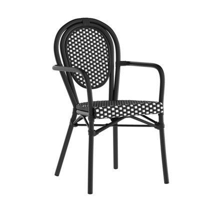 Flash Furniture SDA-AD642002A-BKWH-BK-GG 61 3/4" Dining Chair