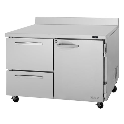 Turbo Air PWR-48-D2R(L)-N 48 1/4" 1 Door Worktop Refrigerator