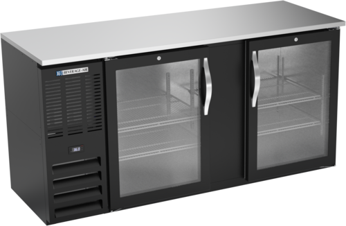 Beverage-Air BBN68HC-G-B 68" Glass Door Back Bar Cooler