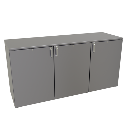 Glastender C1RB72 72" Solid Door Back Bar Cooler