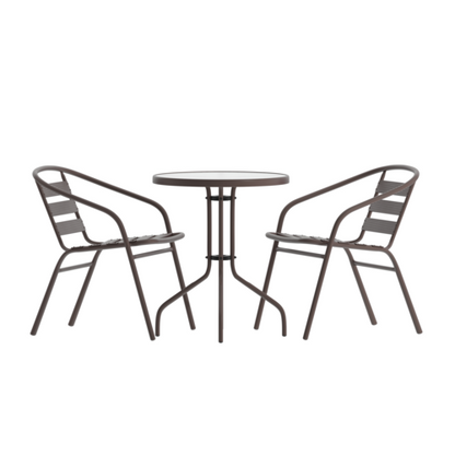 Flash Furniture TLH-071RD-017CBZ2-GG 23 3/4" Patio Dining Set