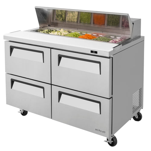 Turbo Air TST-48SD-D4-N 48 1/4" 4 Drawer 12 Pan Sandwich / Salad Prep Table