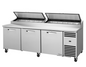 True TPP-AT2-93-HC~SPEC3~HGTP 93 3/8" 3 Doors Pizza Prep Table