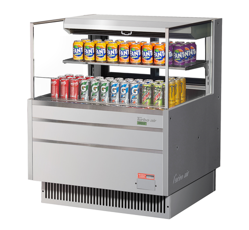 Turbo Air TOM-36L-UFD-S-2S-N 34 3/4" Open Air Merchandiser
