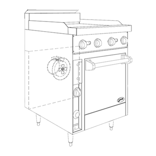 Jade Range JBR-24G-24C 24" Gas Restaurant Range
