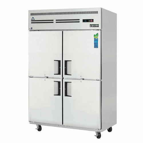 Everest ESRH4 49 5/8" 2 Section Solid Door Reach-In Refrigerator