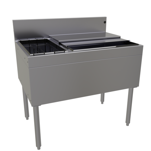 Glastender CBB-36L-CP10 36" Underbar Ice Bin / Cocktail Station