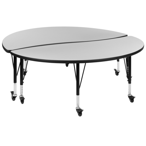 Flash Furniture XU-GRP-A60-HCIRC-GY-T-P-CAS-GG 60" Dining Table