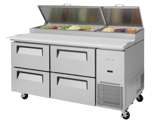 Turbo Air TPR-67SD-D4-N 67 1/8" 4 Drawer Pizza Prep Table