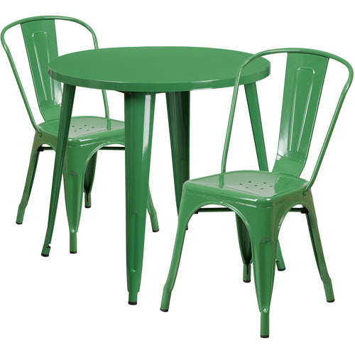 Flash Furniture CH-51090TH-2-18CAFE-GN-GG Patio Dining Set