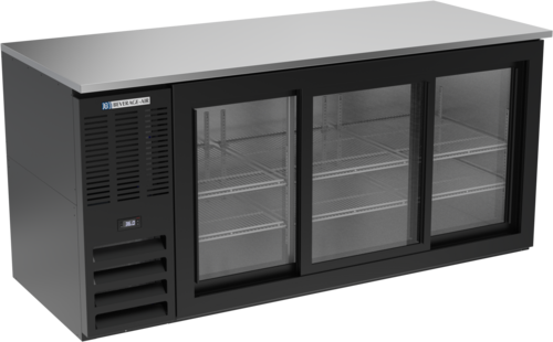 Beverage-Air BB72HC-F-GS-B 72" Glass Door Back Bar Cooler