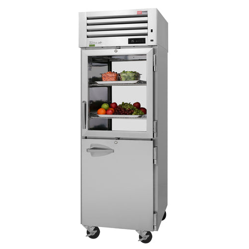 Turbo Air PRO-26R-GSH-PT-N(-L)(-RL) 28 3/4" 1 Section Solid & Glass Door Pass-Thru Refrigerator