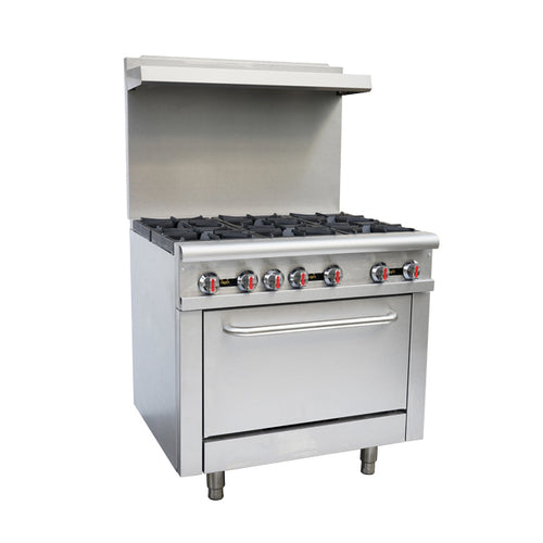 Omcan 43151 36" 6 Burner Gas Restaurant Range