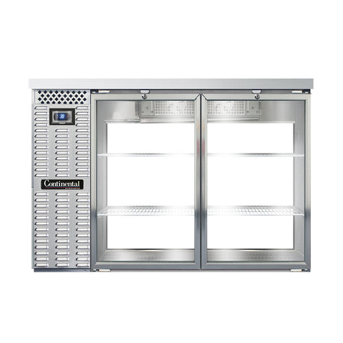 Continental Refrigerator BB50SNSSGDPT 50" Solid Door Back Bar Cooler