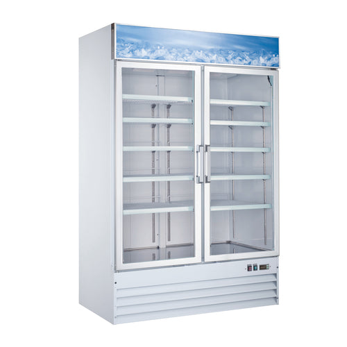 Omcan 50075 53" 2 Section Freezer Merchandiser