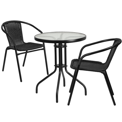 Flash Furniture TLH-071RD-037BK2-GG Patio Dining Set